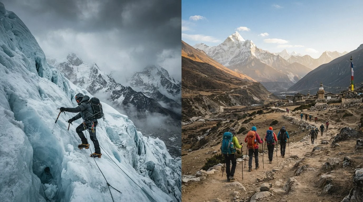 Alpine Climbing vs. High-Altitude Trekking: Understanding the Difference Before You Choose