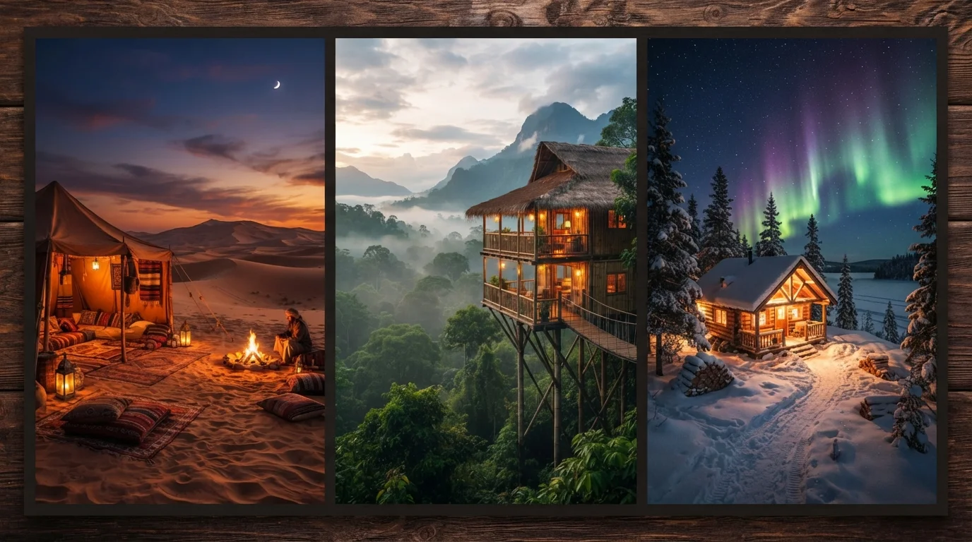 Desert Camps, Jungle Lodges, Arctic Cabins: Matching Landscape to Lodging Style