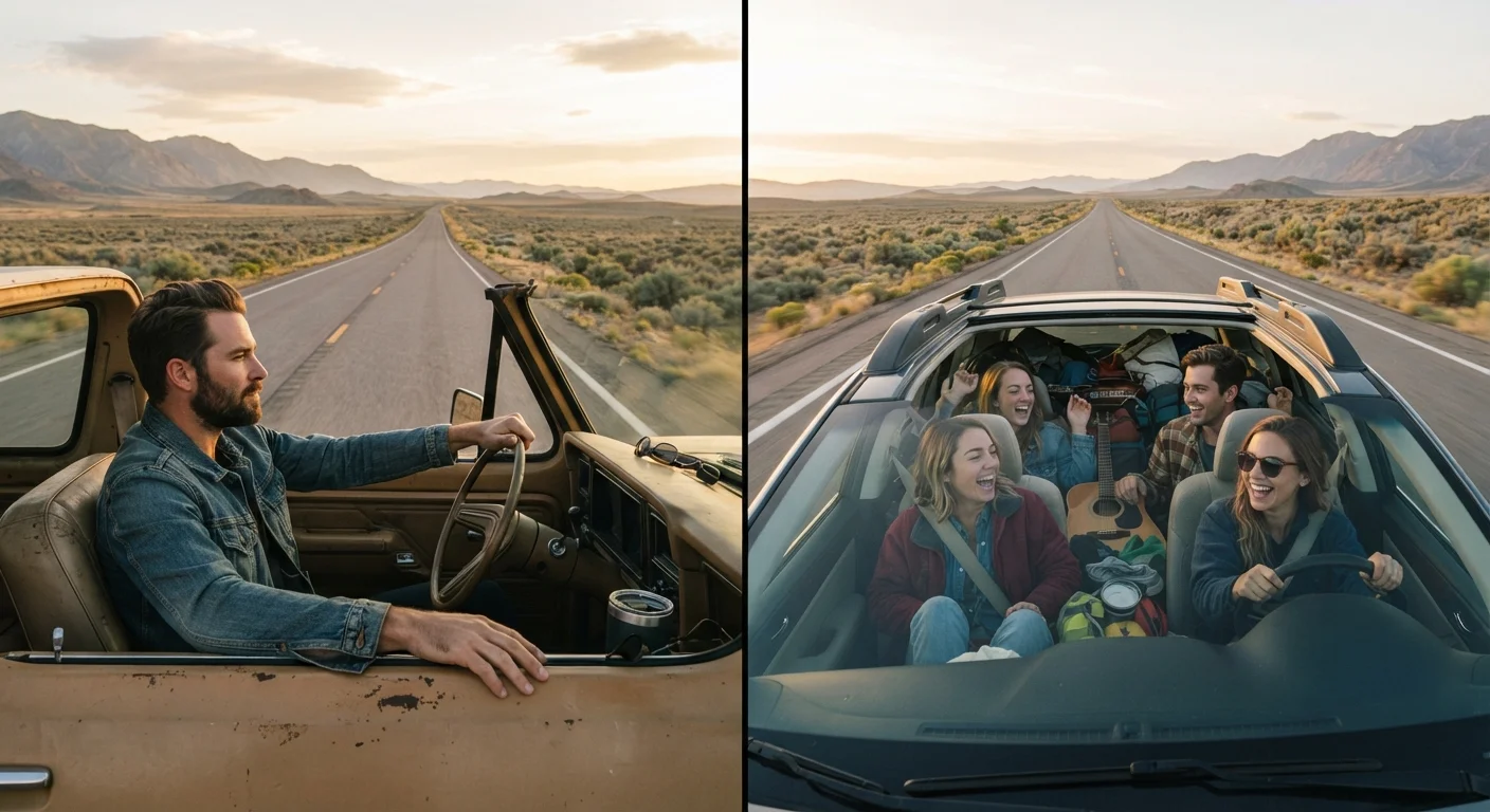 Driving Alone vs. Road Tripping with Others: What Changes and What Doesn't