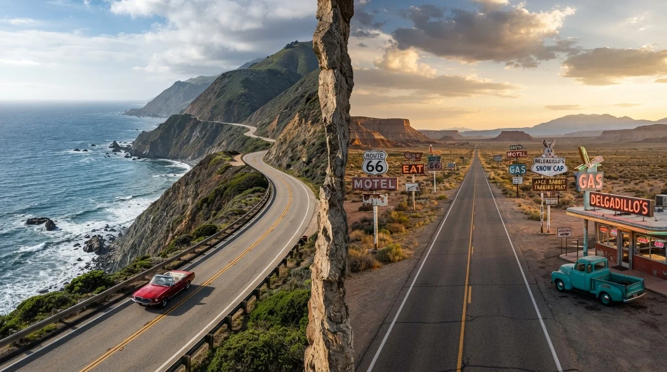 Pacific Coast Highway vs. Route 66: Which Classic Drive Suits You?